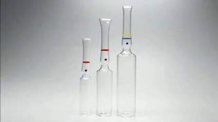 Ampola de vidro borossilicato de injeção médica descartável vazia transparente ou âmbar
